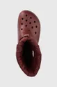 burgundia Crocs hócipő Classic Lined Neo Puff Boot