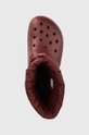 burgundské Snehule Crocs Classic Lined Neo Puff Boot