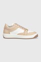 Elisabetta Franchi sneakers din piele plată bej SA01H26E2.N26
