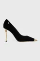 fekete Elisabetta Franchi velúr magassarkú cipő Női