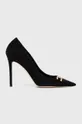 fekete Elisabetta Franchi velúr magassarkú cipő Női