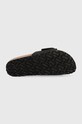 Birkenstock papuci din nubuc Madrid Big Buckle 1023373.BLK negru