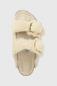 Birkenstock klapki wełniane ARIZONA BB SHEARLING szary 1023130.TEDDY
