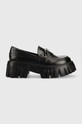 Buffalo mokasyny Lion Loafer imitacja skóry licowej czarny 1624035.BLK