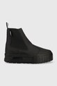 Puma bőr bokacsizma platform fekete 384549