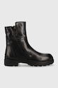 Kožené kotníkové boty Geox Nevegal B Abx nezateplené černá D26UPE.00043.C9999