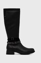 U.S. Polo Assn. bőr csizma Beggy magas fekete BEGGY008W.BL1.BLK