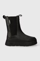 Puma sztyblety skórzane Mayze Stack tekstylny czarny 386272