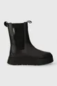black Puma leather chelsea boots Mayze Stack Women’s
