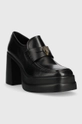 Кожаные туфли Kurt Geiger London Stomp Heeled Loafer чёрный