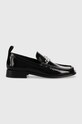 Karl Lagerfeld mocasini de piele MOKASSINO II piele negru KL41336.100