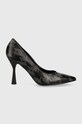Lodičky Karl Lagerfeld PANACHE HI imitace kůže černá KL30875.001