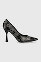 Lodičky Karl Lagerfeld PANACHE HI imitace kůže černá KL30875.001