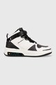 Karl Lagerfeld sneakersy skórzane ELEKTRA II Hi platforma biały KL62044.010