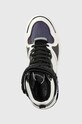 Karl Lagerfeld sneakersy skórzane ELEKTRA II Hi biały KL62044.010
