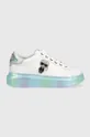 λευκό Δερμάτινα αθλητικά παπούτσια Karl Lagerfeld Kapri Γυναικεία
