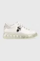 λευκό Δερμάτινα αθλητικά παπούτσια Karl Lagerfeld Kapri Kushion Γυναικεία
