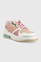 Karl Lagerfeld sneakersy skórzane ELEKTRA II Lo KL62024.0NM różowy AW22