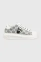 γκρί Δερμάτινα αθλητικά παπούτσια Karl Lagerfeld Kapri Γυναικεία