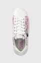 ostrá růžová Kožené sneakers boty Karl Lagerfeld Kapri