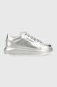 Karl Lagerfeld sneakersy skórzane KAPRI ultralekkie srebrny KL62525A.1SL