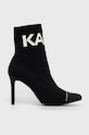 Členkové topánky Karl Lagerfeld Panache Hi ihličkový čierna KL31361A.K00
