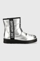 Love Moschino cizme de iarna izolat argintiu JA24103H1FJZG902