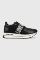 μαύρο Δερμάτινα αθλητικά παπούτσια Love Moschino Γυναικεία
