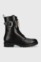 Love Moschino bocanci de piele neizolat negru JA24224G1FIA0000