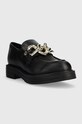 Love Moschino mocasini de piele JA10344G1FIA0000 negru AW22
