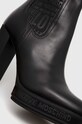 Kožené kotníkové boty Love Moschino černá JA2128AG0FIA0000
