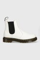 Dr. Martens sztyblety skórzane 2976 Yellow Stitch tekstylny biały DM26228100