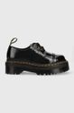 negru Dr. Martens pantofi de piele 1461 Quad Tc De femei
