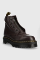 Usnjeni nizki škornji Dr. Martens Sinclair bordo