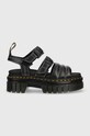 Dr. Martens sandały skórzane Ricki 3-Strap 5-8 cm czarny DM27763001