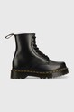 Dr. Martens workery skórzane 1460 Bex Squared płaski czarny DM27886001
