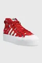 adidas Originals trampki czerwony