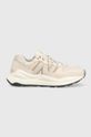 Tenisky New Balance W5740pda usňová koža béžová W5740PDA