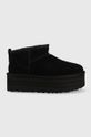 Замшеві чоботи UGG W Classic Ultra Mini Platform з утепленням чорний 1135092.BLK