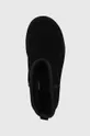 black UGG leather snow boots W Classic Mini Platform