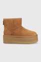 Зимові чоботи UGG Classic Mini Platform замша коричневий 1134991.CHE