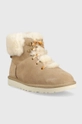 Semišové snehule UGG W Classic Mini Alpine Lace béžová