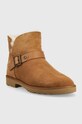 Gležnječe od brušene kože UGG W Romely Short Buckle 1132993.CHE smeđa AW22