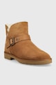 Gležnječe od brušene kože UGG W Romely Short Buckle 1132993.CHE smeđa AW22