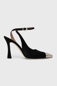 Γόβες παπούτσια Pinko Liquirizia Slingback συνθετικό μαύρο 1H213B.BLK