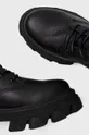 μαύρο Δερμάτινες μπότες Steve Madden