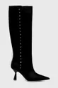 μαύρο Μπότες Chiara Ferragni Cf Heel Wide Γυναικεία