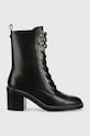 Кожени боти Guess гладка кожа черен FL8BYK.LEA10.BLACK