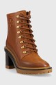 Kožené kotníkové boty Tory Burch Miller 77289.201 hnědá AW22