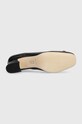 Δερμάτινες γόβες Tory Burch Woven Double T 140862.006 μαύρο